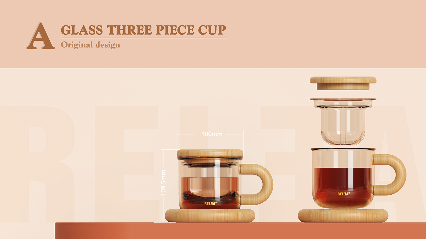 Modern simplicity，product design，Tea separation，Flower tea cup，Exquisite life，