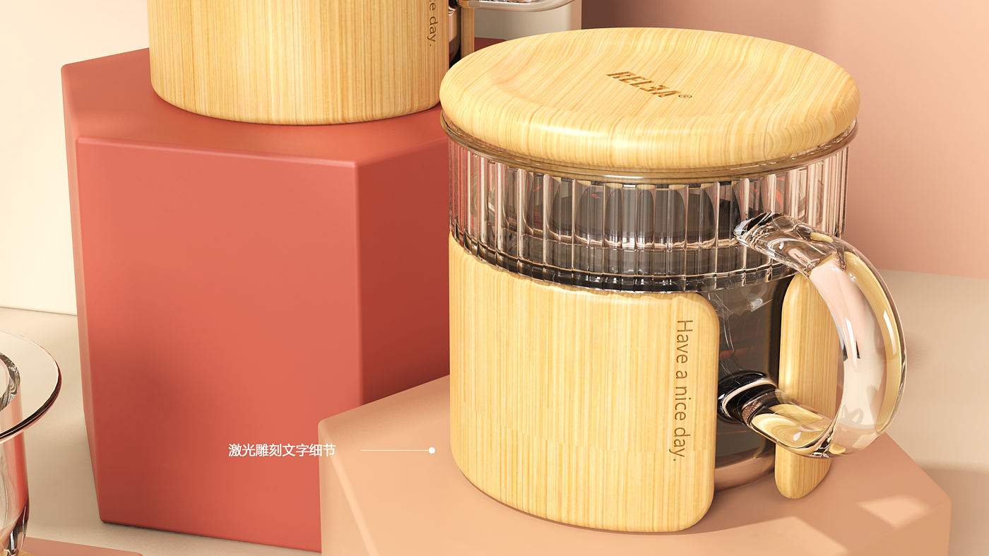 Modern simplicity，product design，Tea separation，Flower tea cup，Exquisite life，