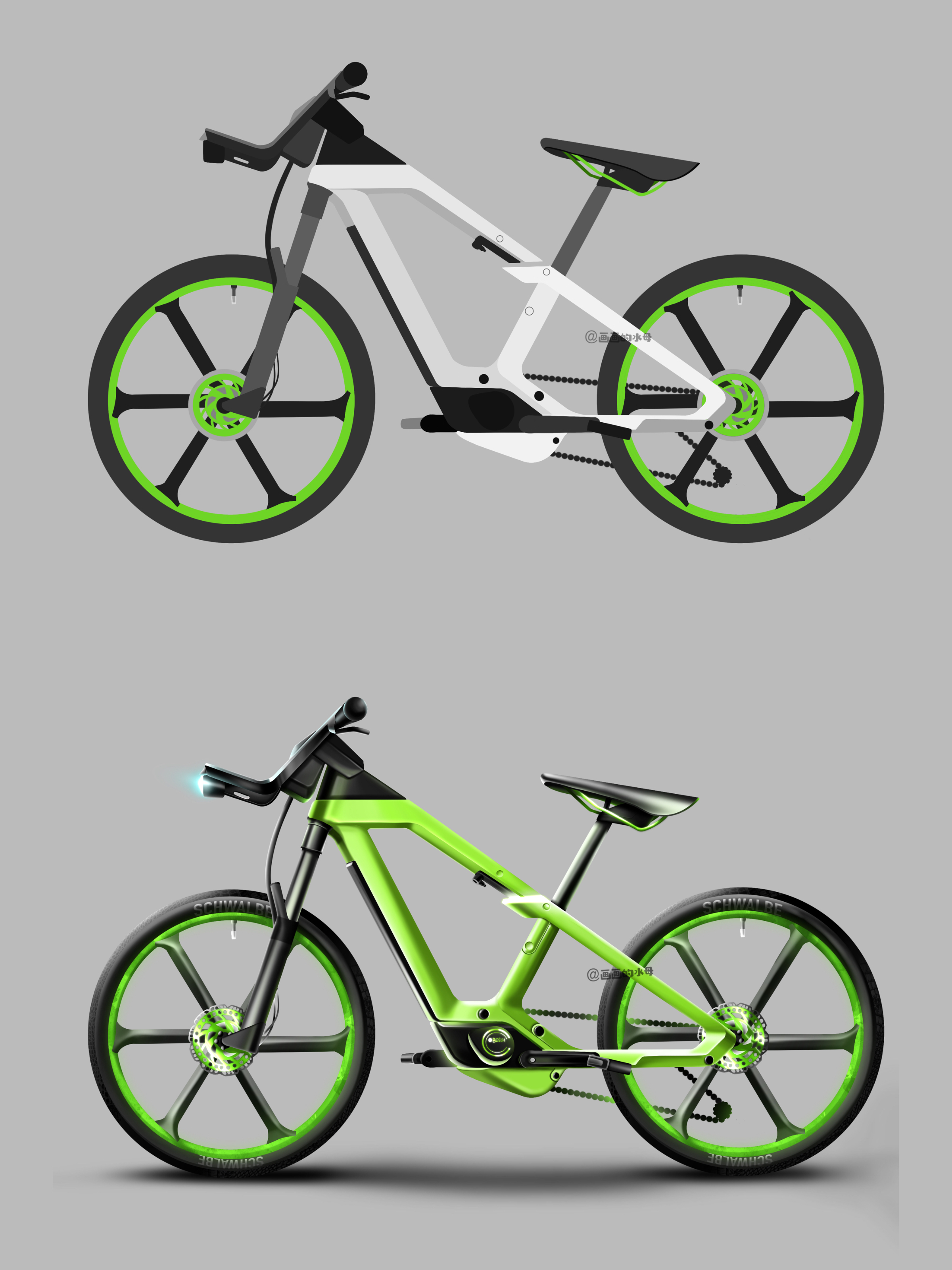 Hand drawn product design，industrial design，Hand drawn，Product renderings，iPad painting，procreate painting，