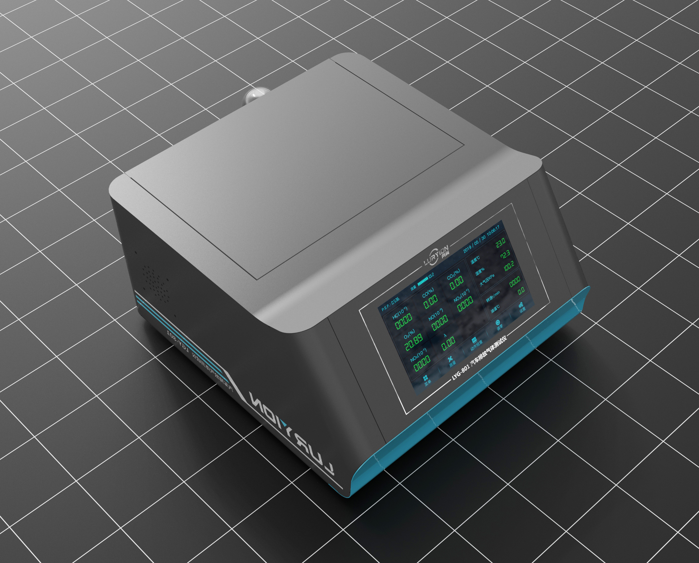 Automobile gas emission detector，Sheet metal design，Detector design，Analyzer，Detector，