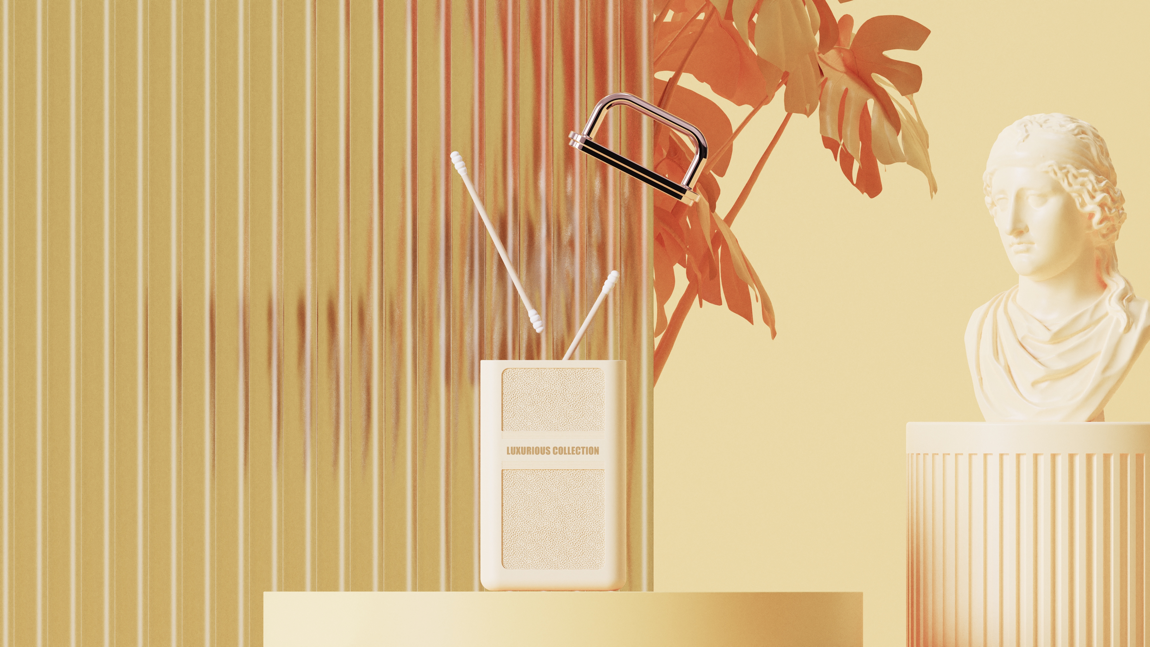 Gehu，Beauty makeup，Cotton swab box，Toothpick box，Daily necessities，Dental floss box，Plastic，Light luxury，