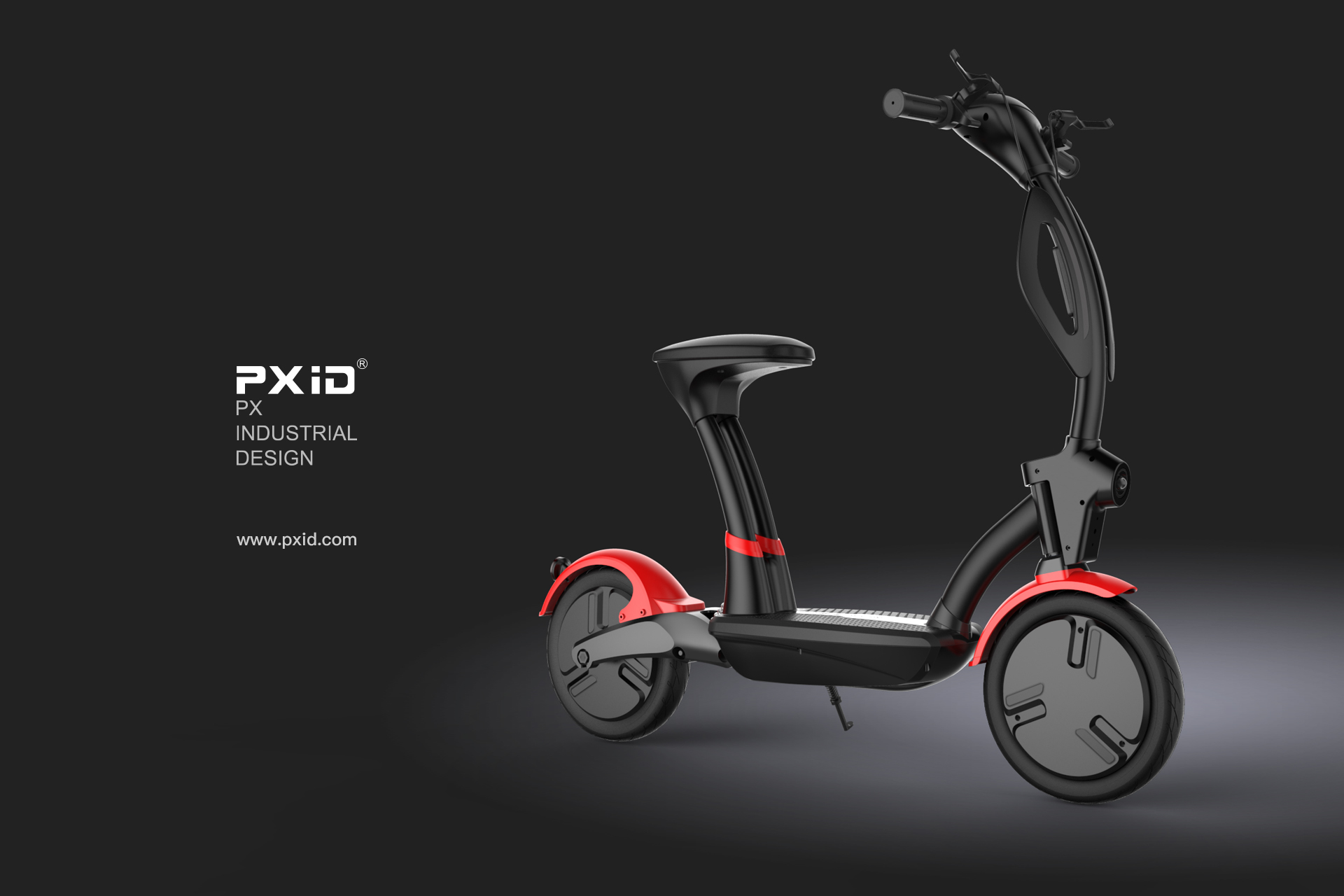 Design of electric scooter，Scooter design，Balance car design，Design of walking tools for the elderly，pxid，Product oriented industrial design，Electric vehicle design，Electric moped design，