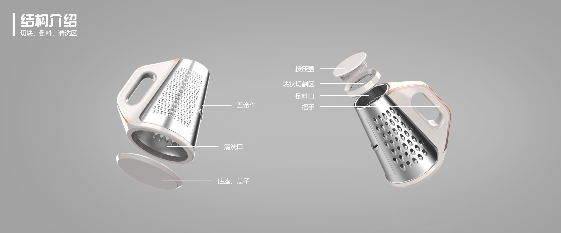 multi-function，Grater ，cone，user's experience，