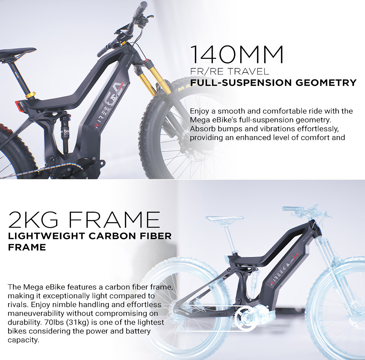 eBIKE，Nireeka Mega，Travel，Cruising mileage，