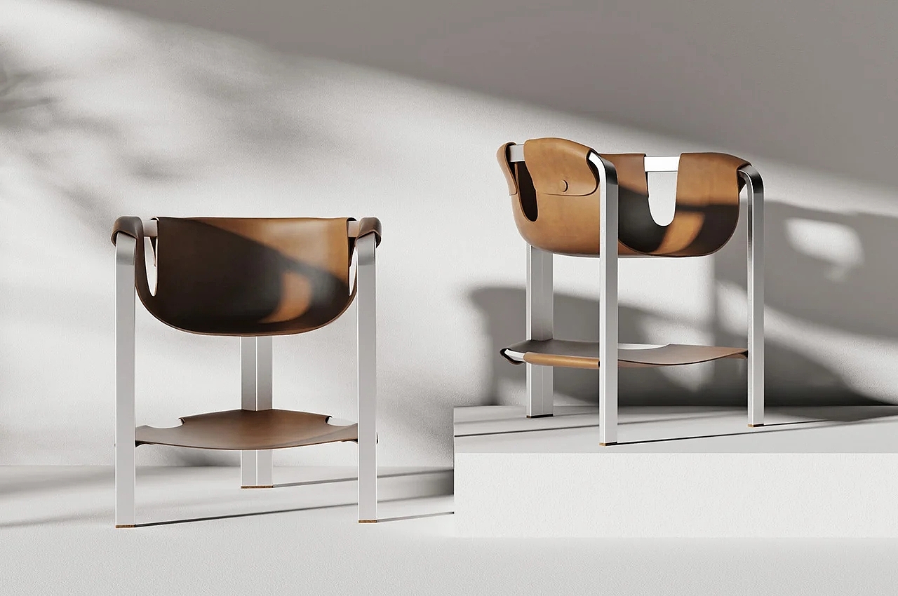 alloy，chair，aluminium，Piñatex，