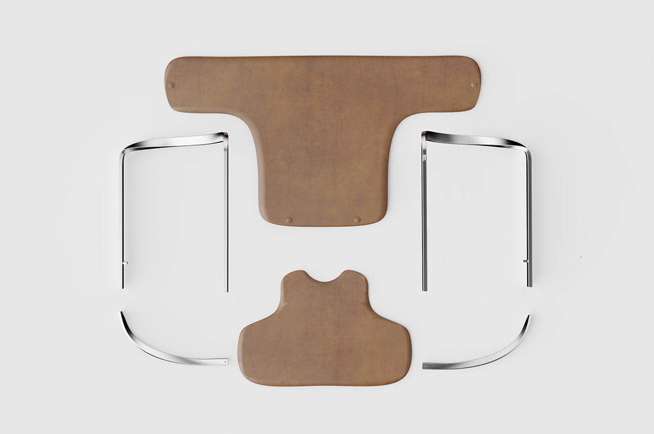 alloy，chair，aluminium，Piñatex，