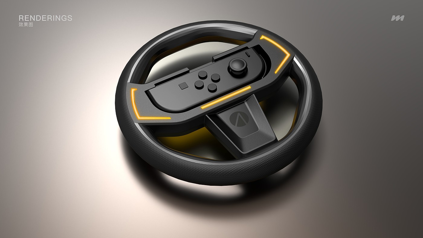 switch，Nintendo Games，Game Accessories Design，Steering wheel rocker，product id design，Modeling and rendering，Racing sports car，Appearance design，