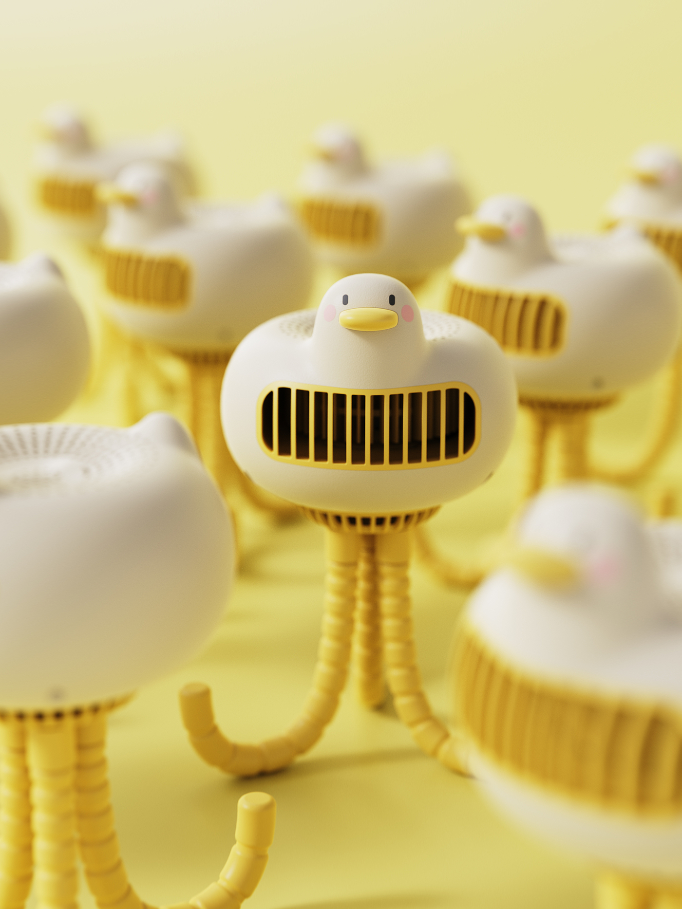 Blow Duck，Cute duck，cool duck，Stroller fan，Small fan，Turbofan，Fan design，Cartoon，
