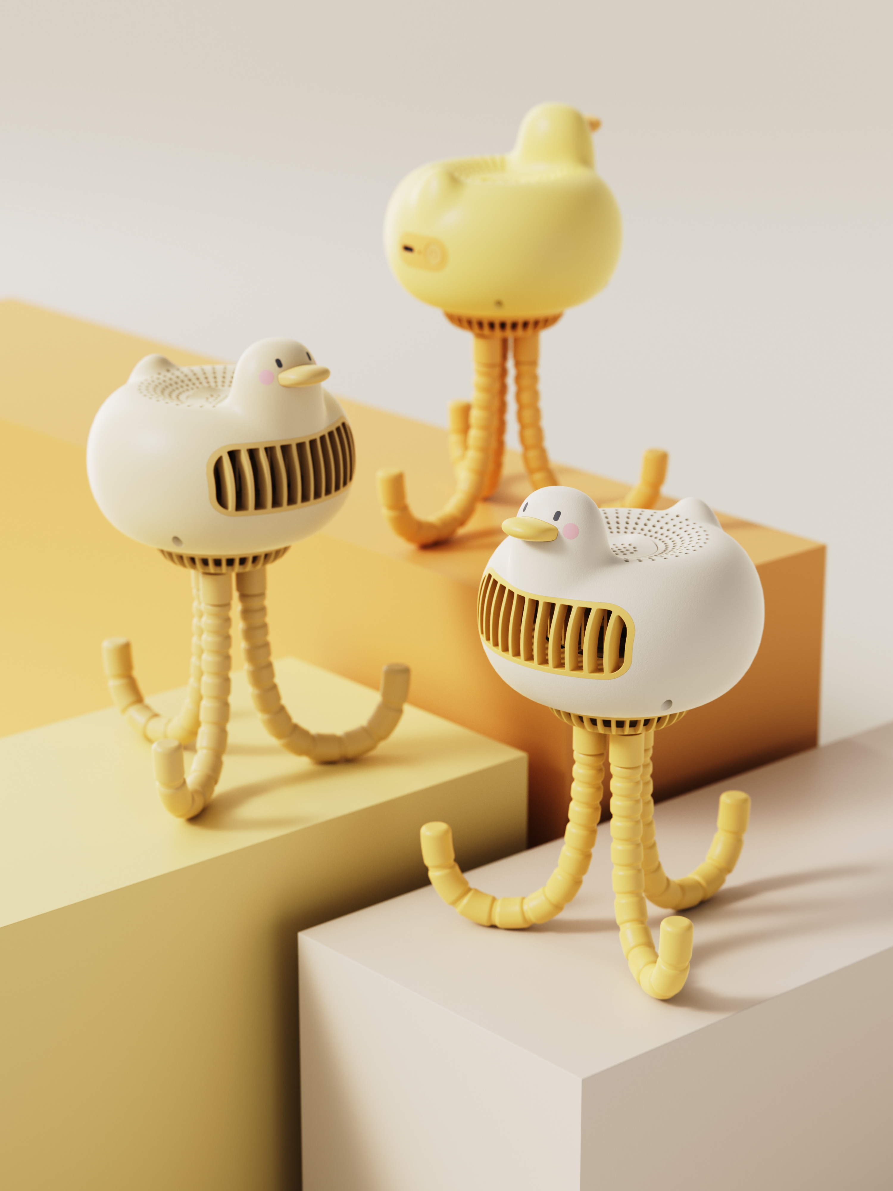 Blow Duck，Cute duck，cool duck，Stroller fan，Small fan，Turbofan，Fan design，Cartoon，