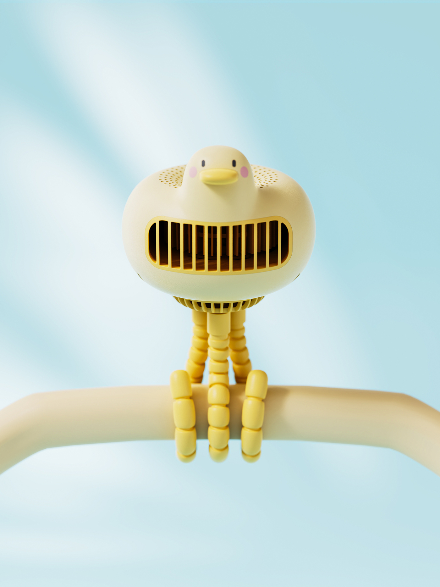 Blow Duck，Cute duck，cool duck，Stroller fan，Small fan，Turbofan，Fan design，Cartoon，