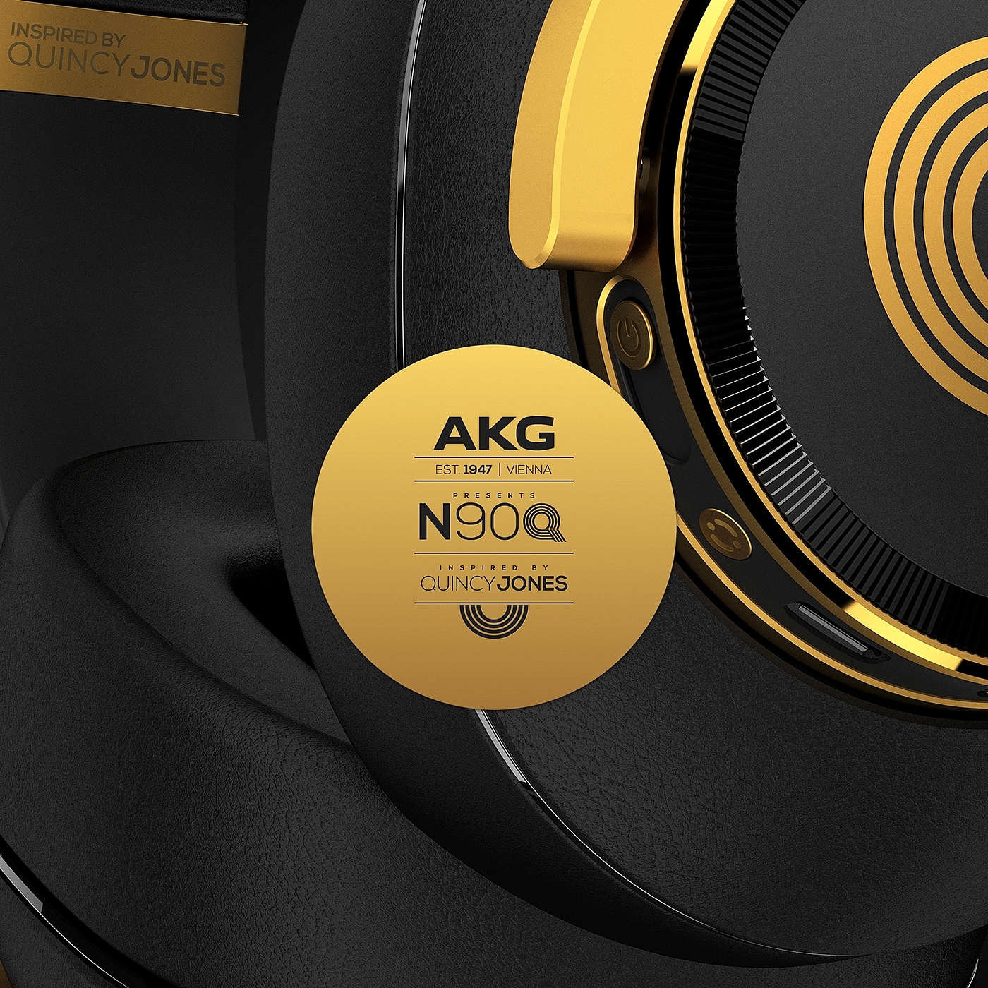 AKG N90Q，黑色，黄色，耳机，设备，