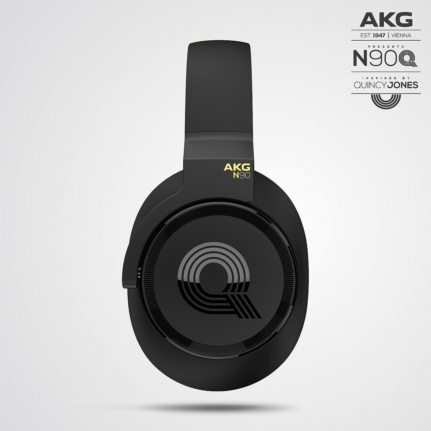 AKG N90Q，黑色，黄色，耳机，设备，