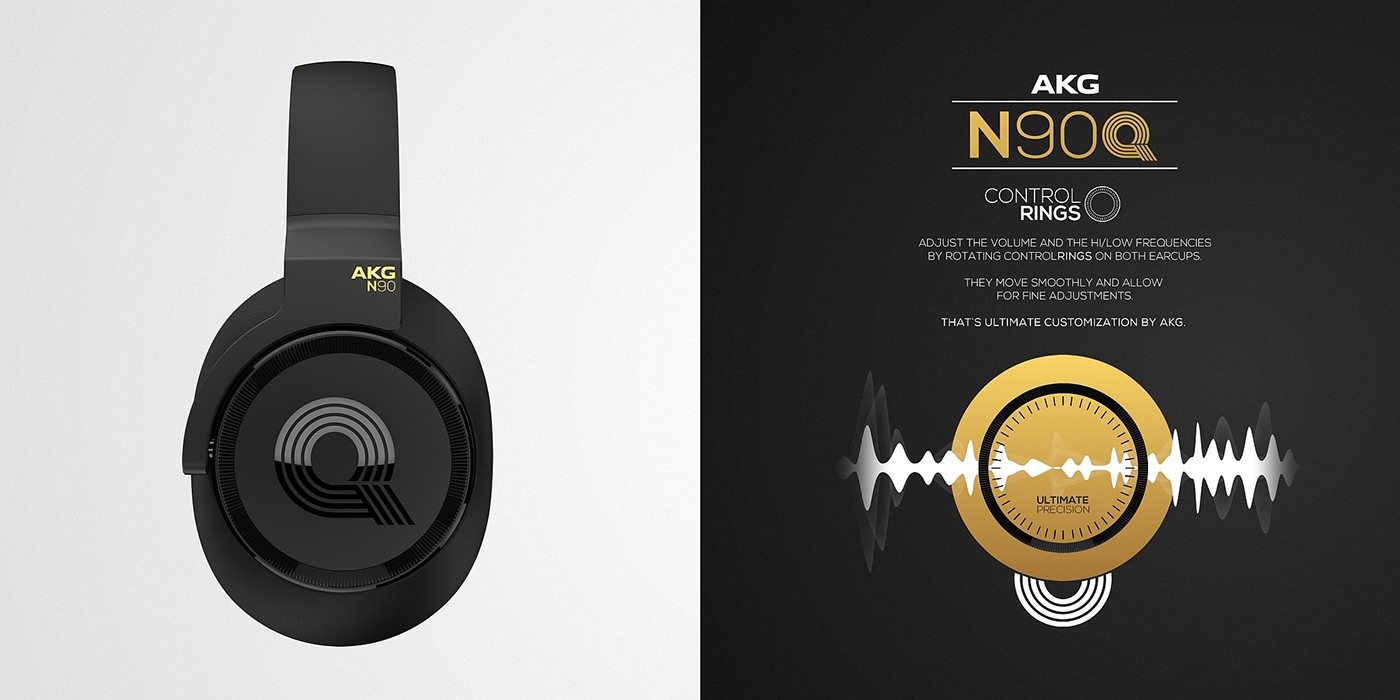 AKG N90Q，black，yellow，headset，equipment，