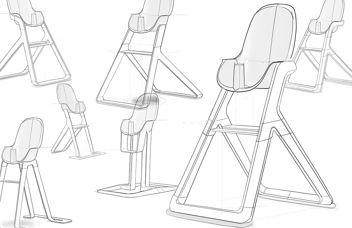 4moms，Baby high seat，product design，industrial design，