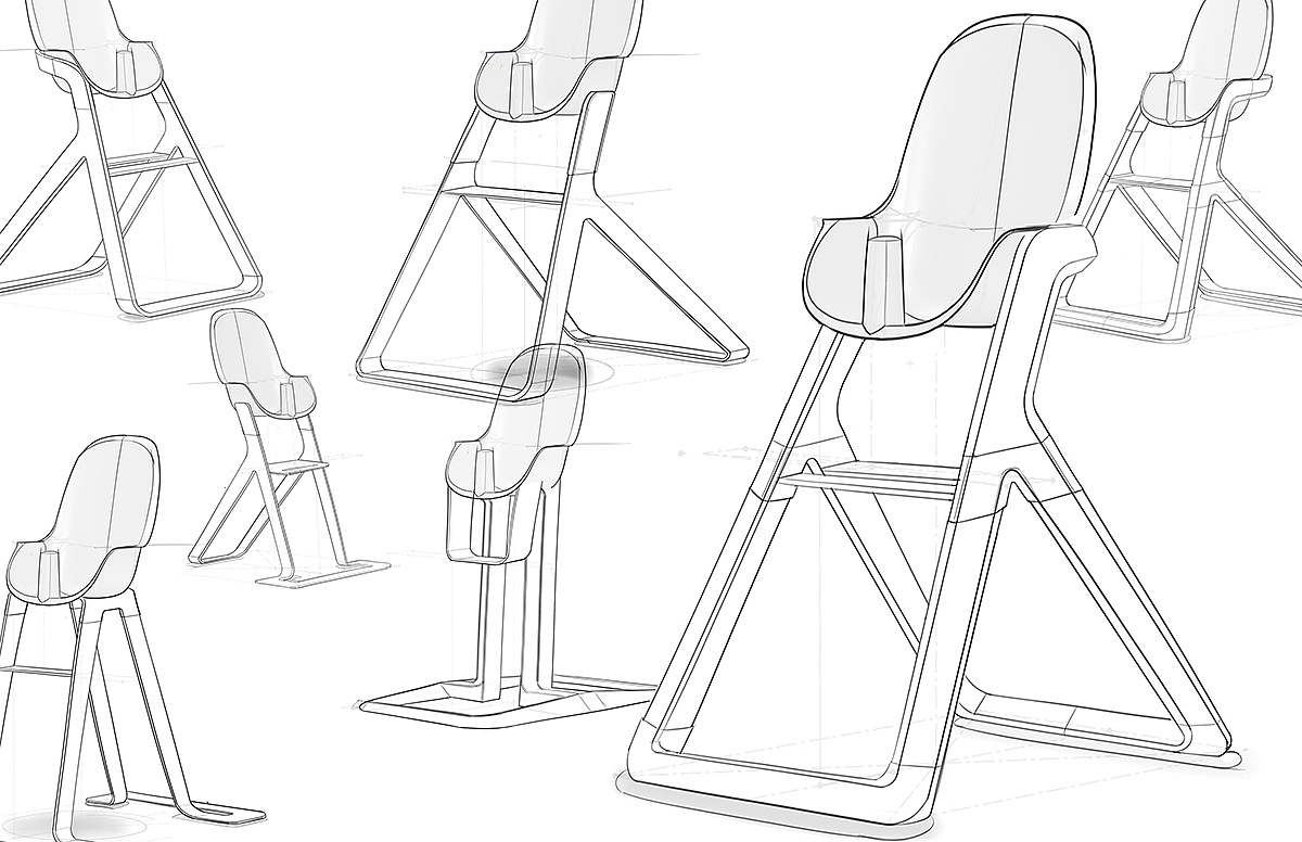 4moms，婴儿高座椅，产品设计，工业设计，