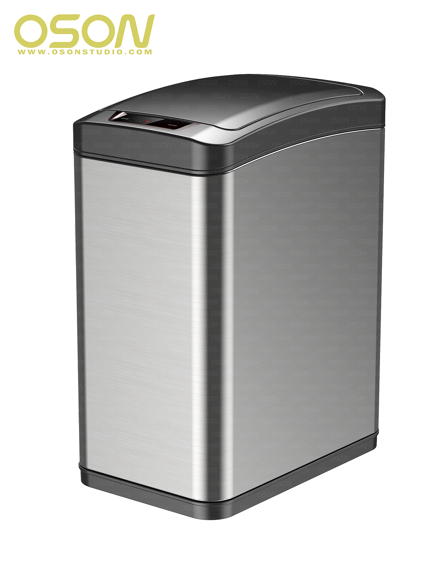 Kitchen trash can，Intelligent trash can，Inductive trash can，Trash can design，Ou Chen design，trash can with lid，Desktop trash can，Automatic induction trash can，
