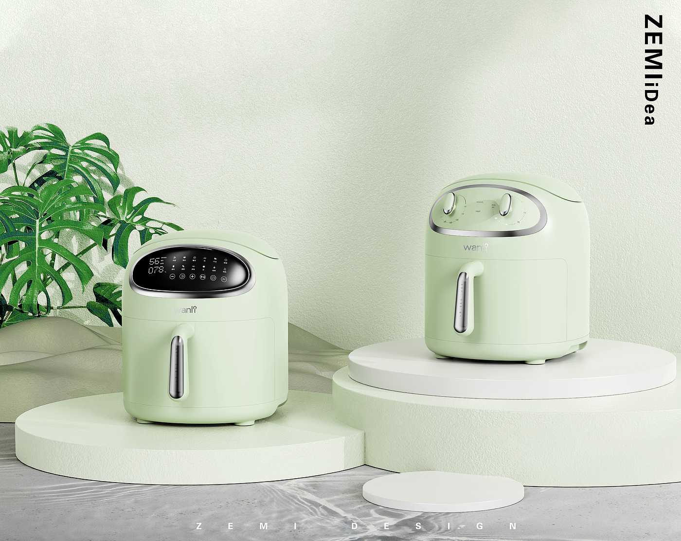 Original design，industrial design，Household appliances，Air fryer，Retro，Mellow，lovely，