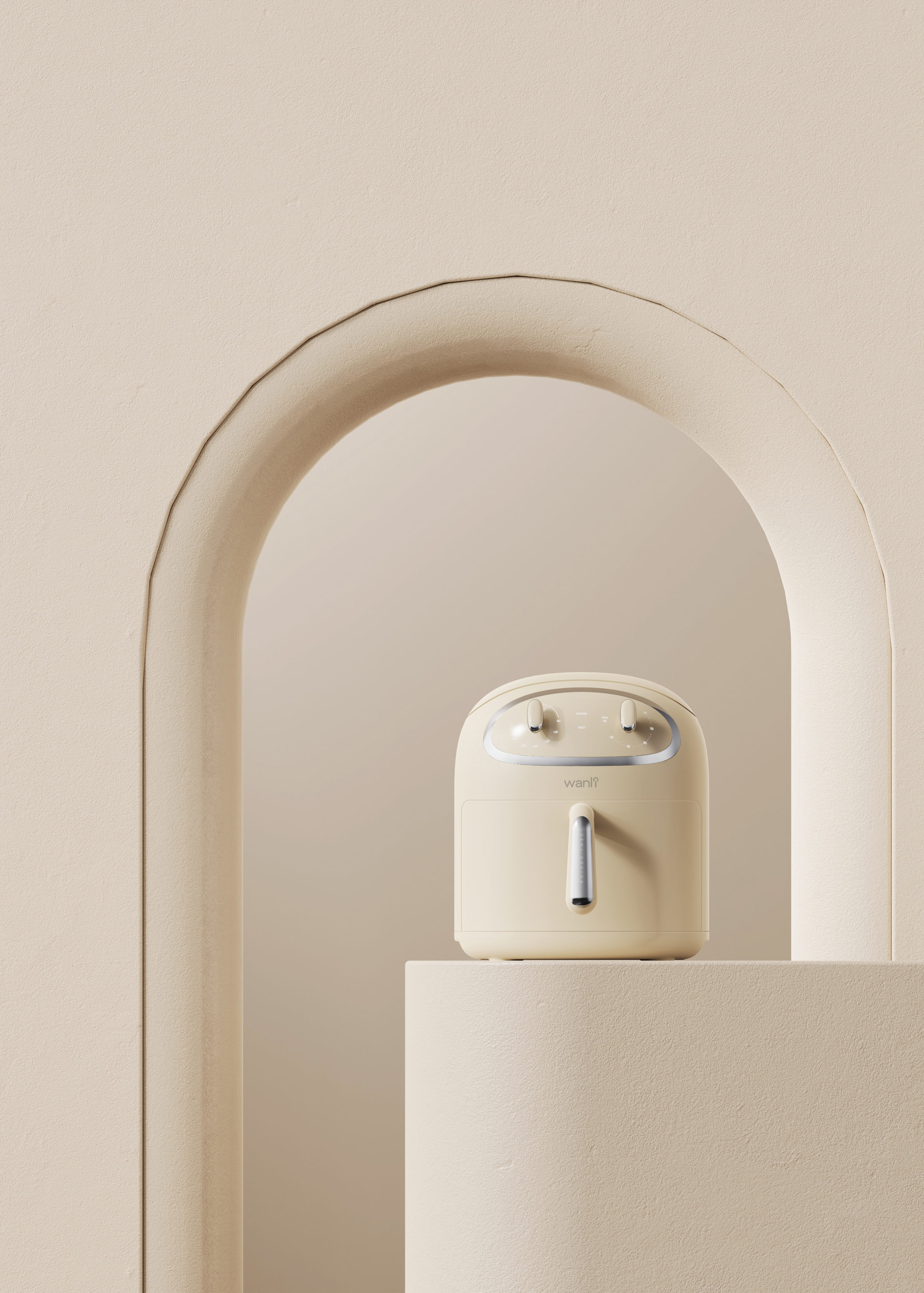 Original design，industrial design，Household appliances，Air fryer，Retro，Mellow，lovely，