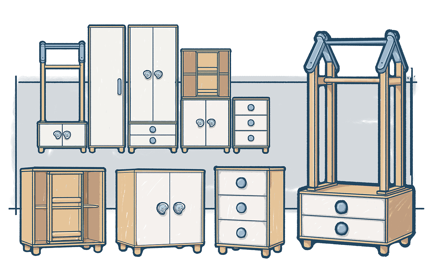 Children's furniture，Hand drawn sketch of product，furniture design ，Children's creativity，Furniture Sketch，Home furniture，