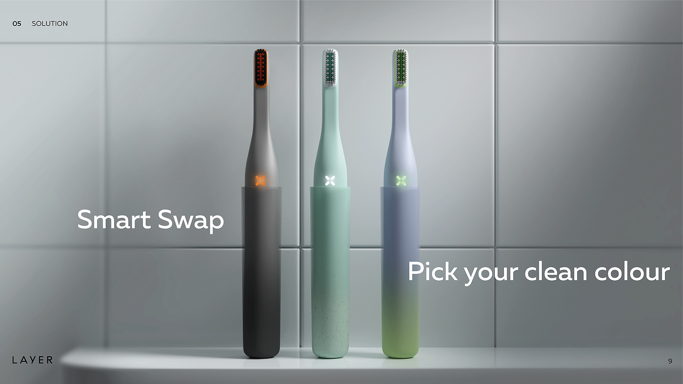 intelligent exchange，toothbrush，layer，