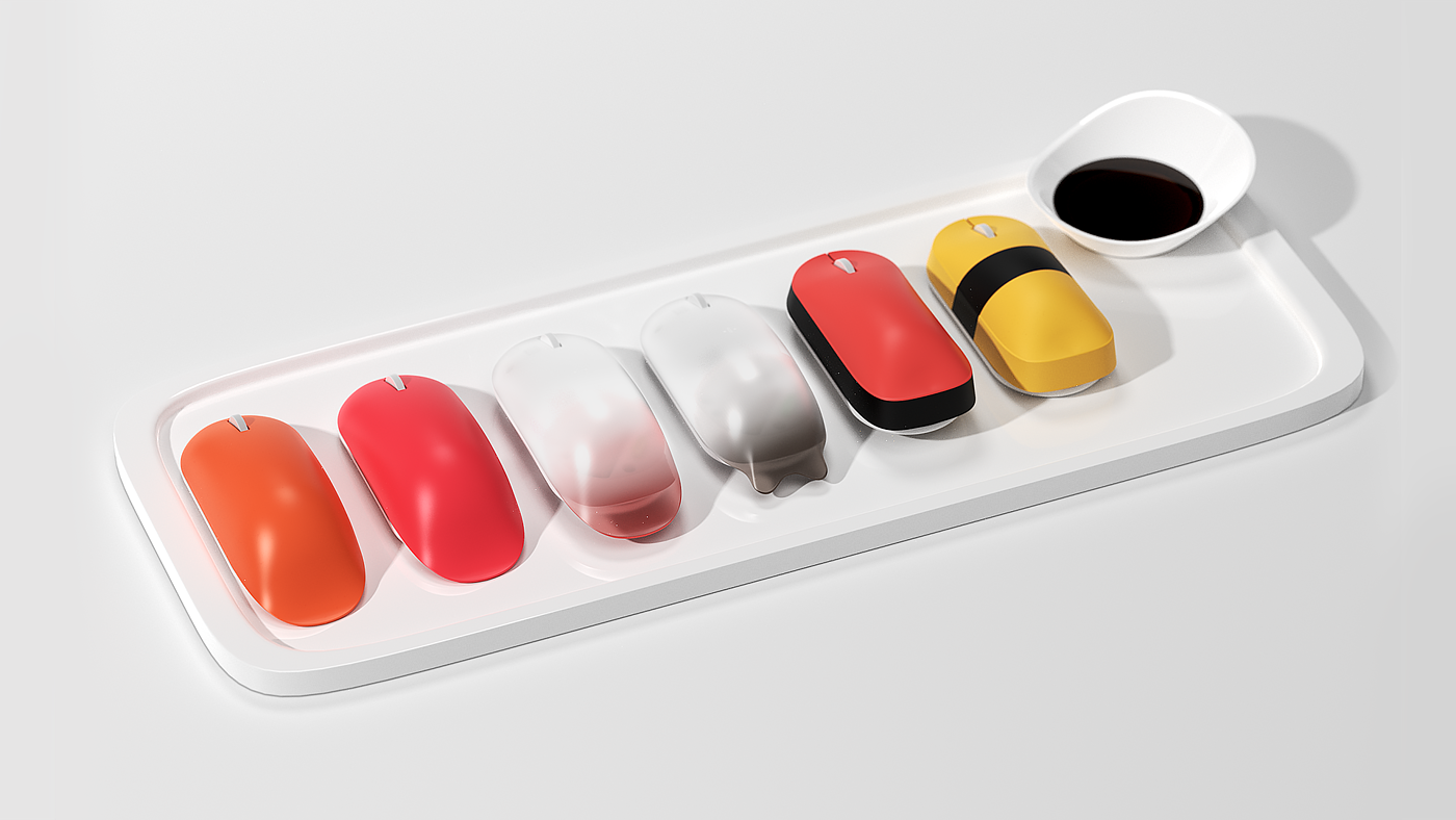 Moushi，mouse，Sushi，product design，