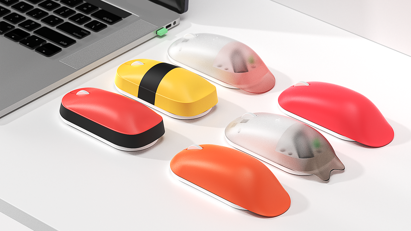 Moushi，mouse，Sushi，product design，