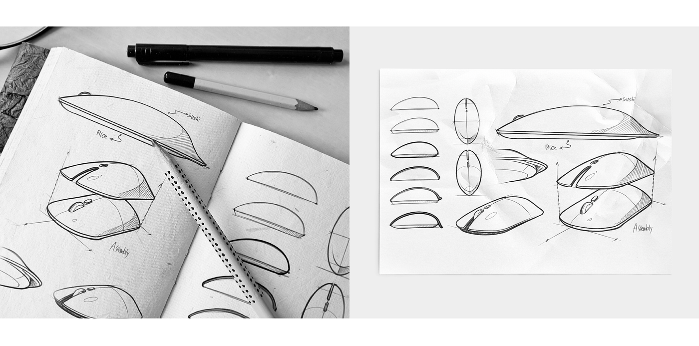 Moushi，mouse，Sushi，product design，