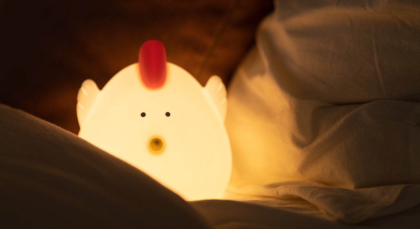 小鸡，硅胶灯，喂奶灯，