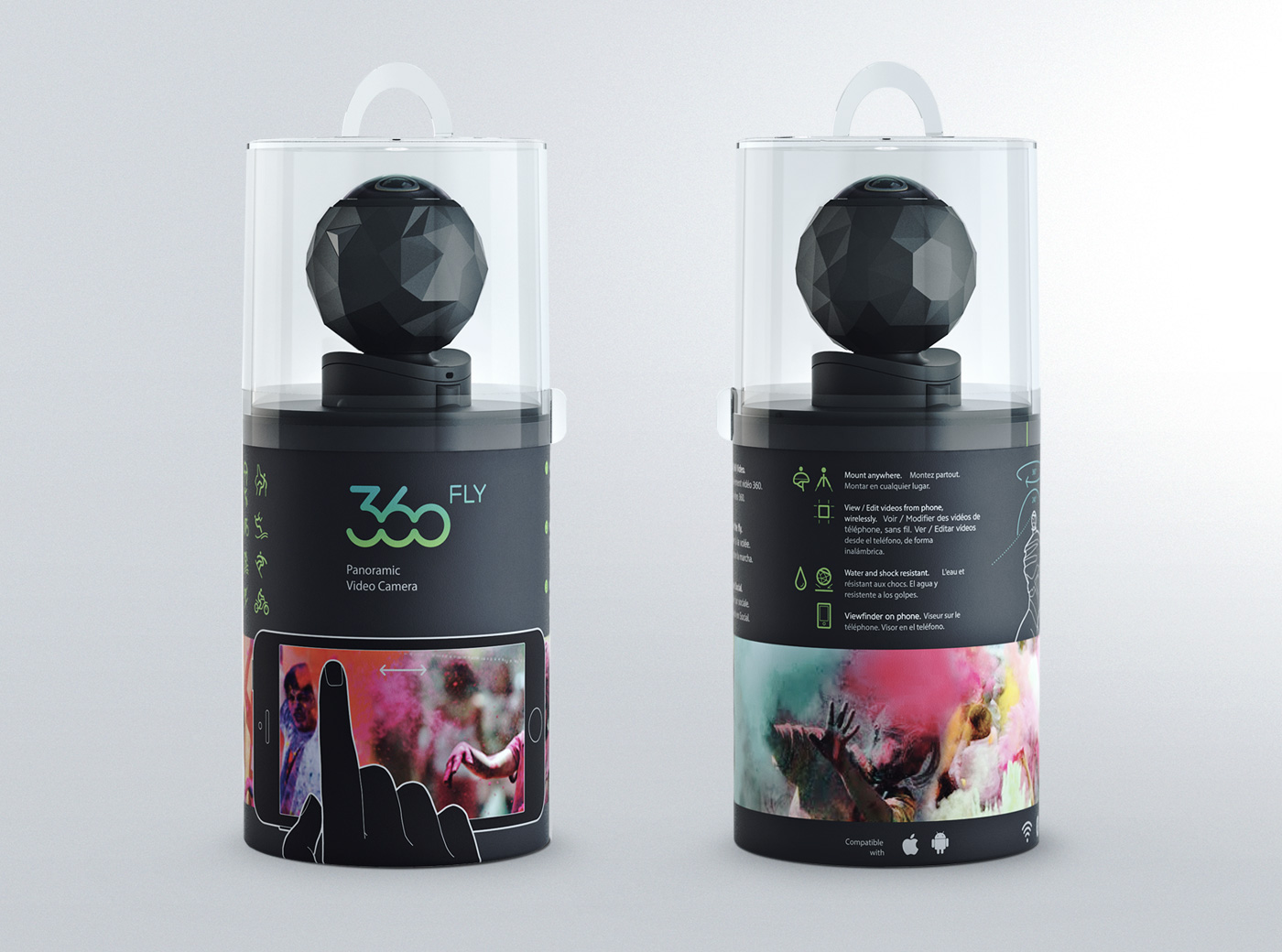 360fly，Mini，spherical，camera，