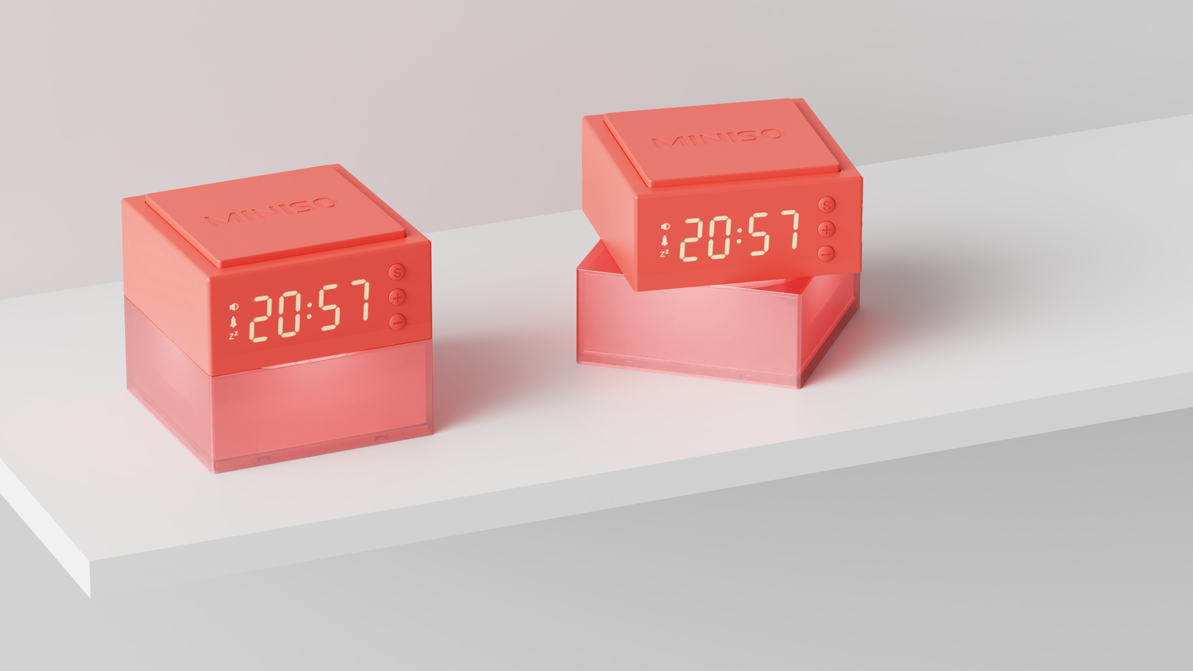 Rubik's cube alarm clock，alarm clock，clock，MINISO，SCREEN，SANDSIGN，