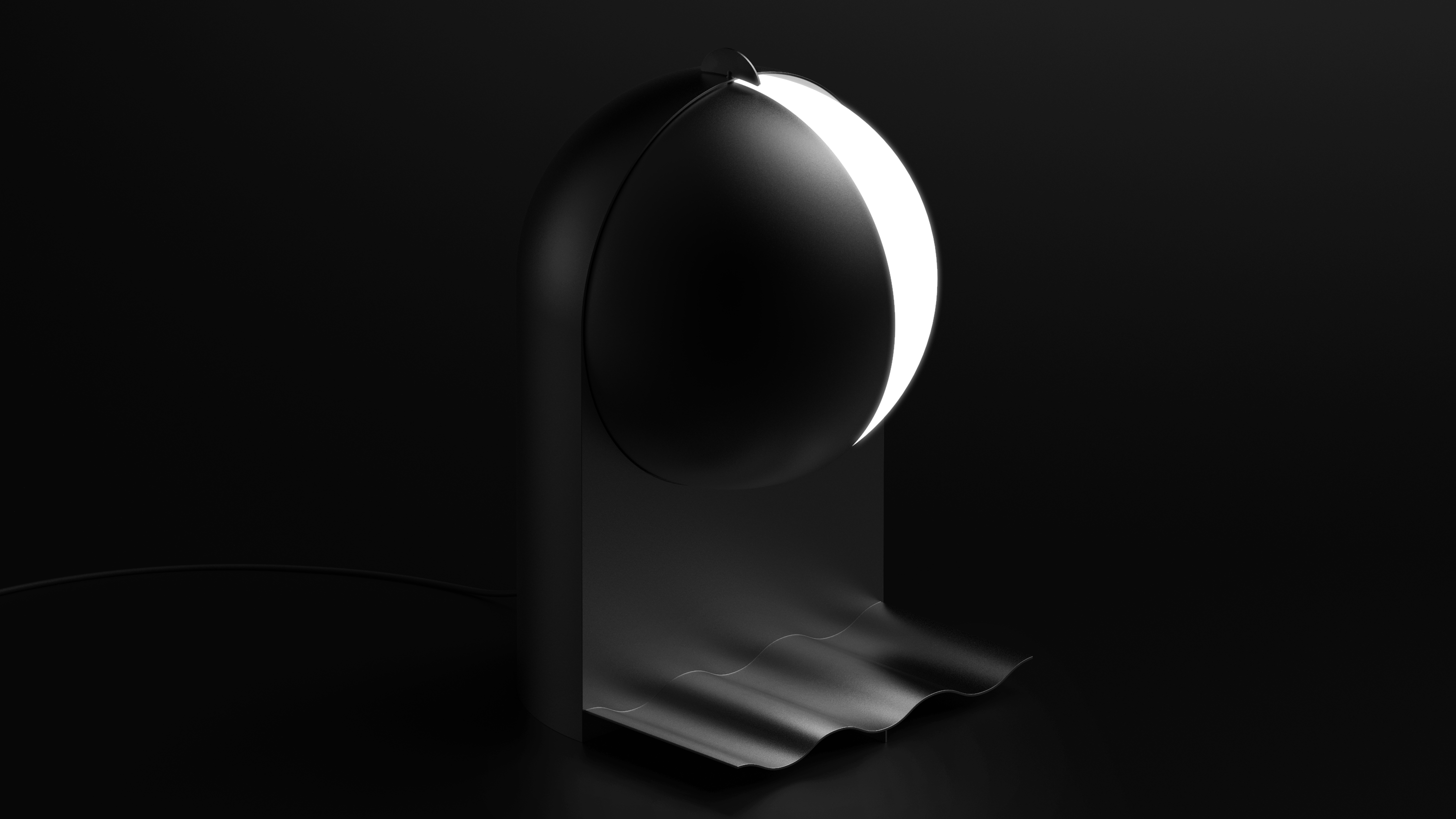 Desk lamp，moon，Tray，