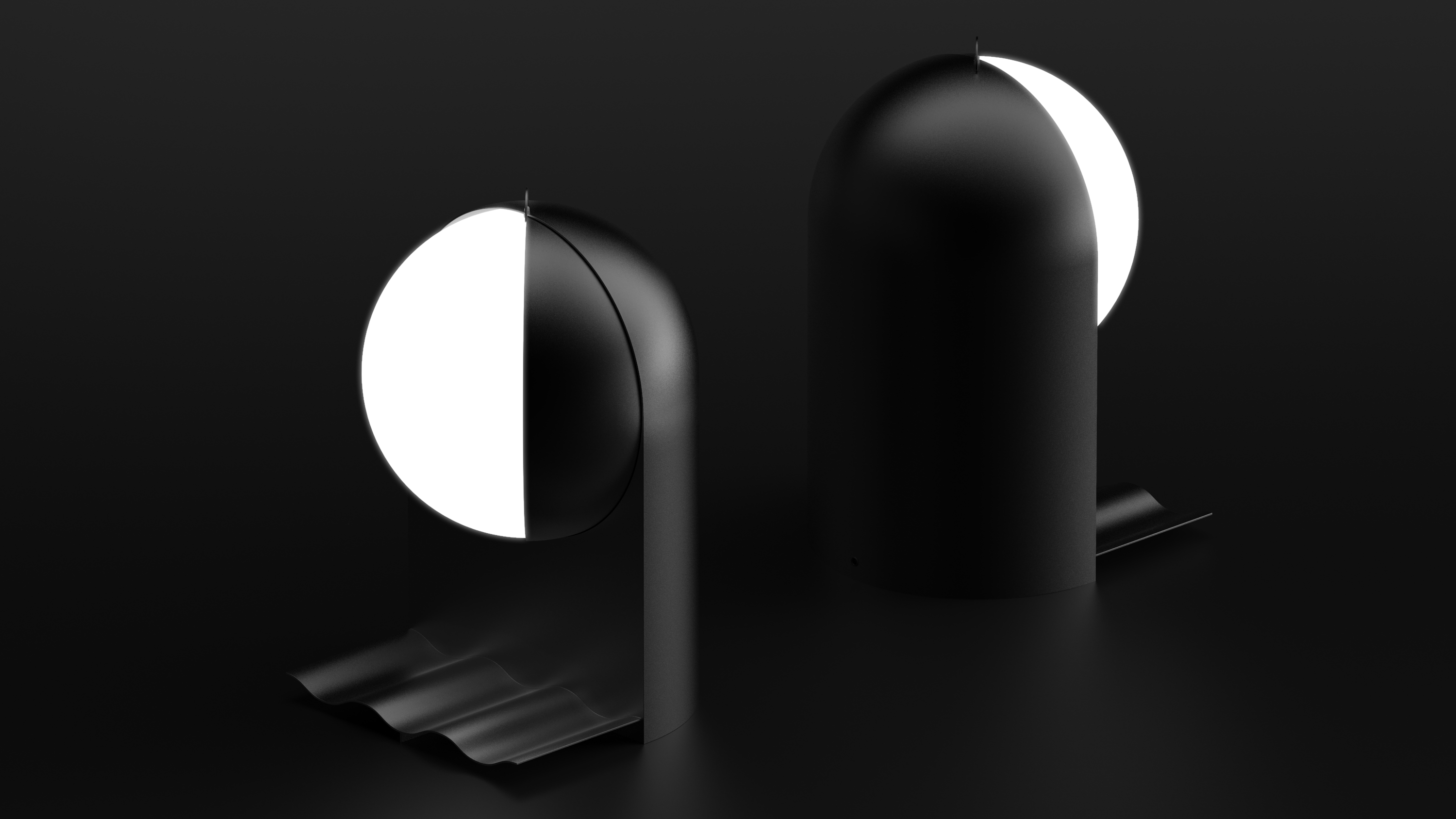 Desk lamp，moon，Tray，