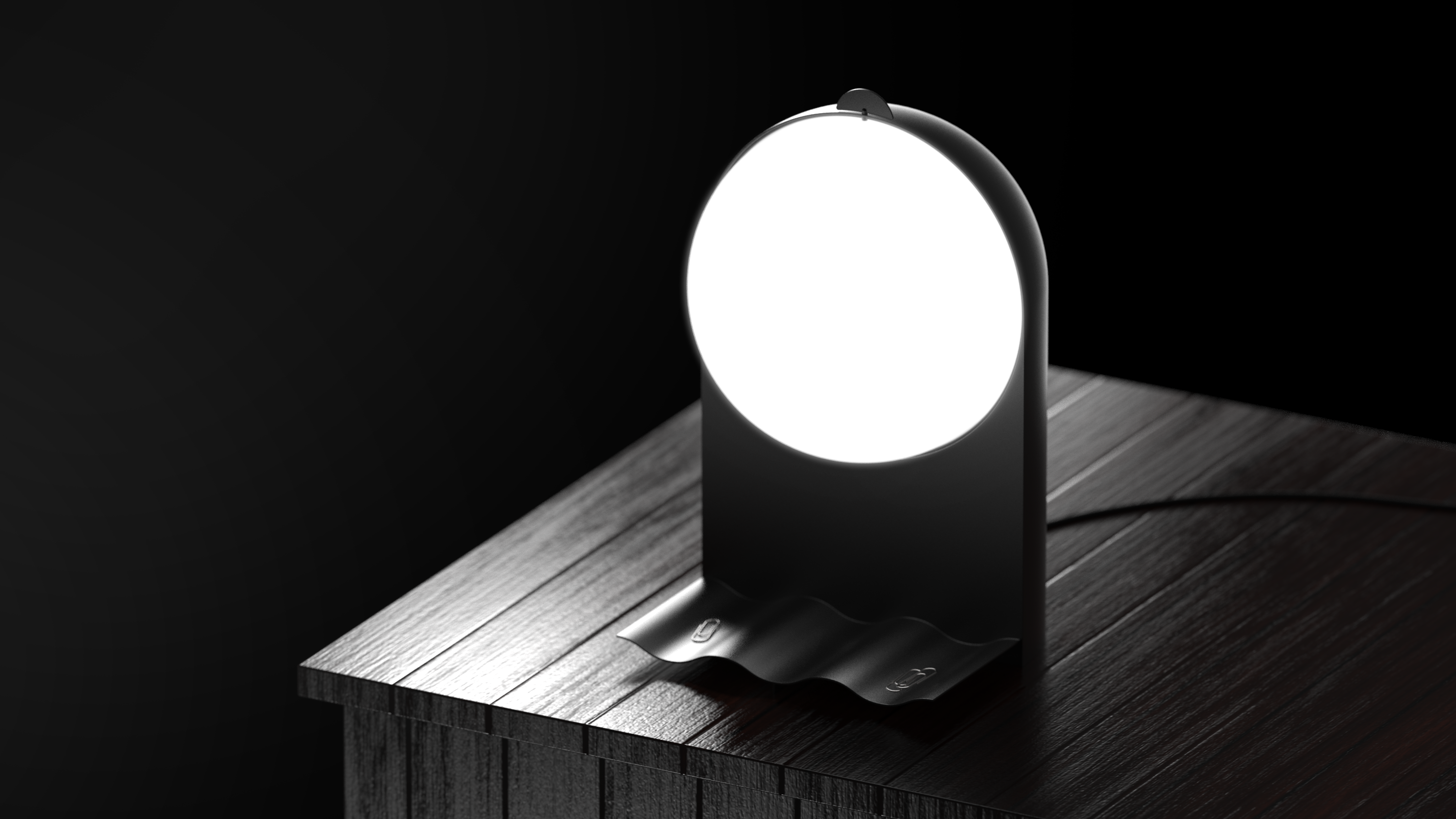 Desk lamp，moon，Tray，