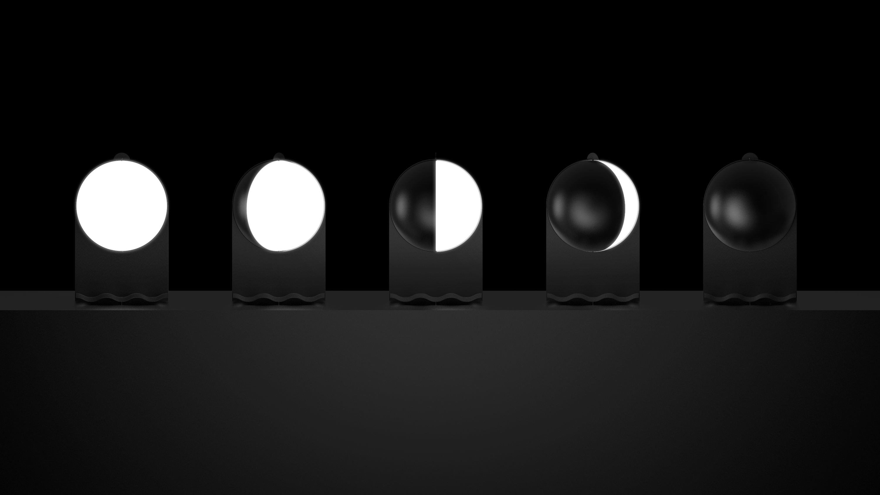 Desk lamp，moon，Tray，