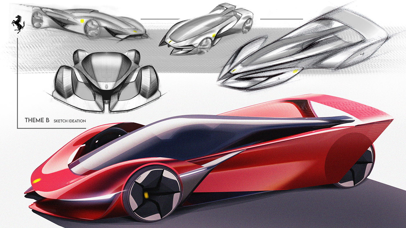 Ferrari，SIMMETRIA，Sports car，gules，