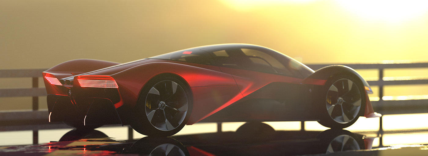 Ferrari，SIMMETRIA，Sports car，gules，