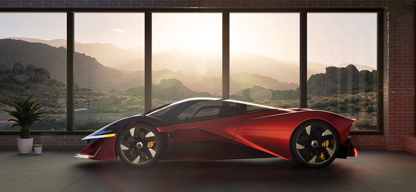 Ferrari，SIMMETRIA，Sports car，gules，