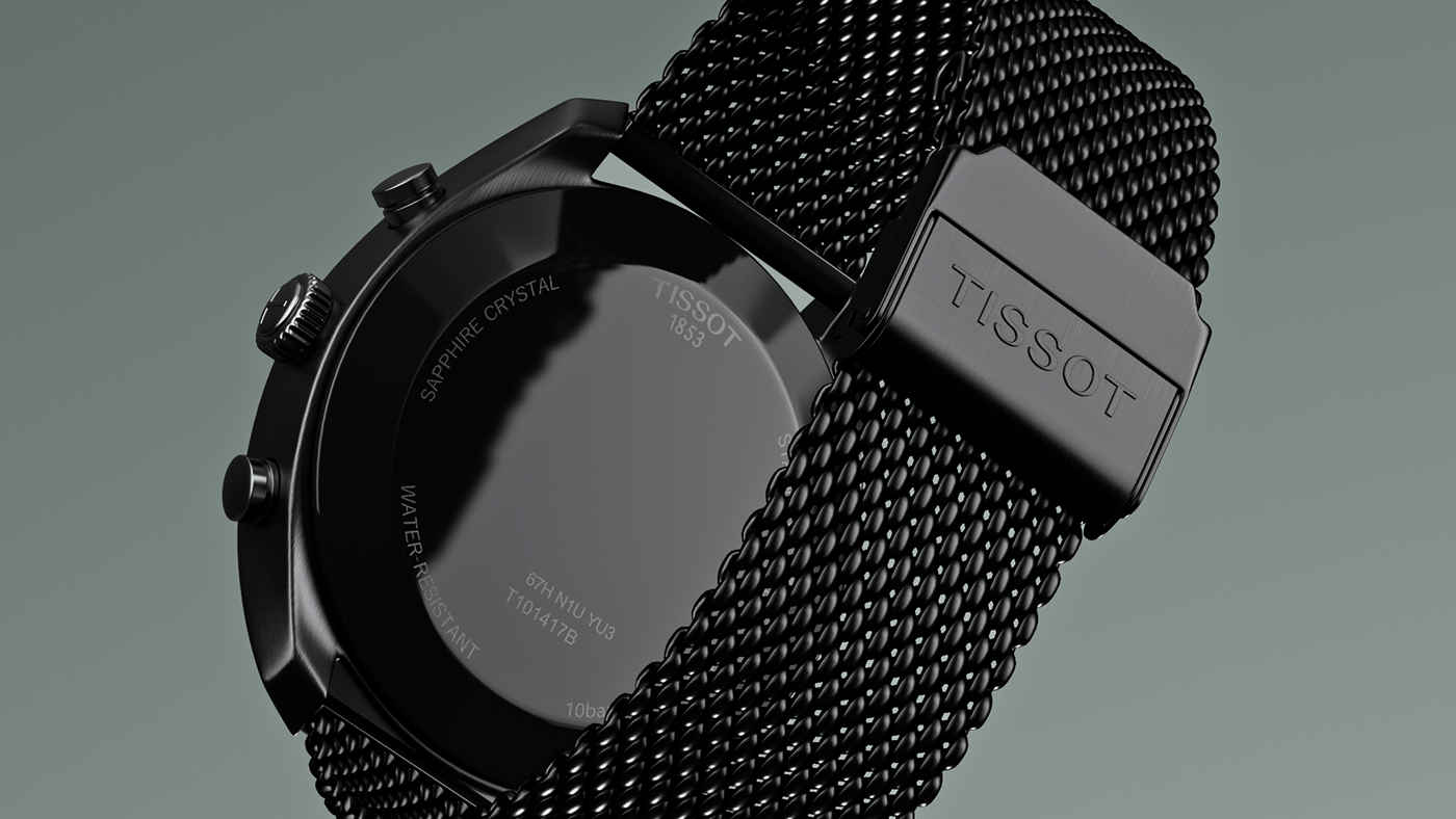 Julio Redondo，Tissot PR 100 Chronograph，Cinema 4D R23，product design，