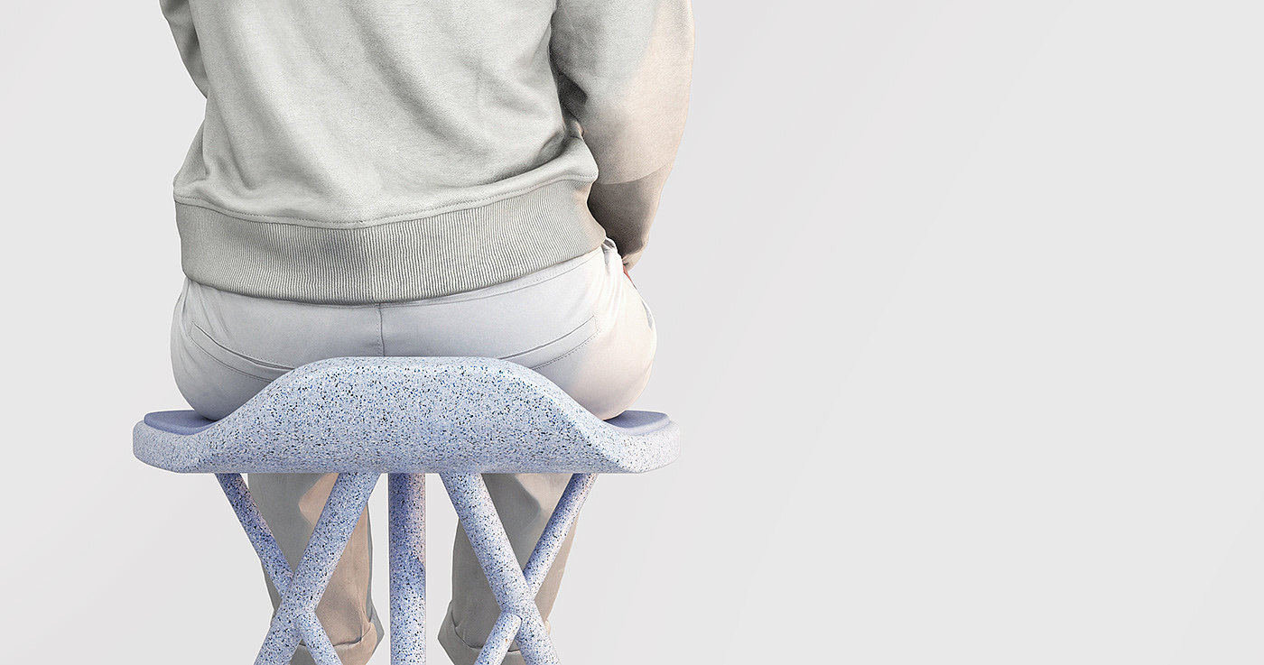 Ecola stool，Ecological stool，Polina Lvova，Environmental protection design，Simple design，Sustainable design，furniture design ，