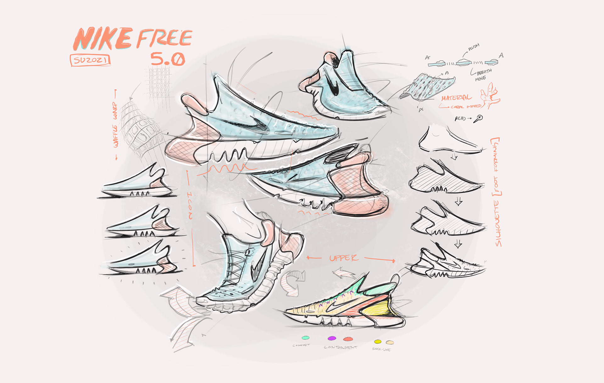 Nike，Running shoes，fashion，