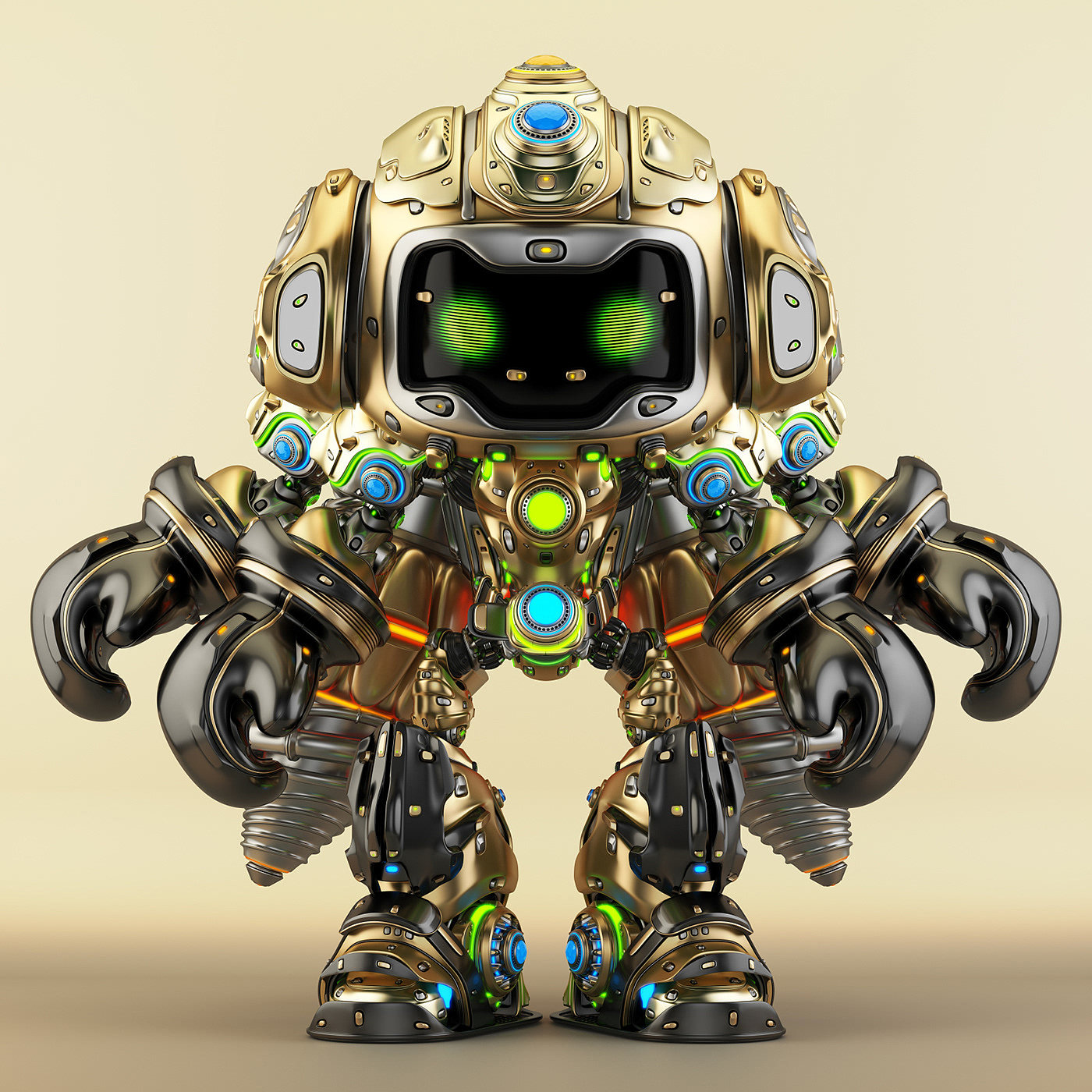 BOXER，Character design，robot，graphic design ，