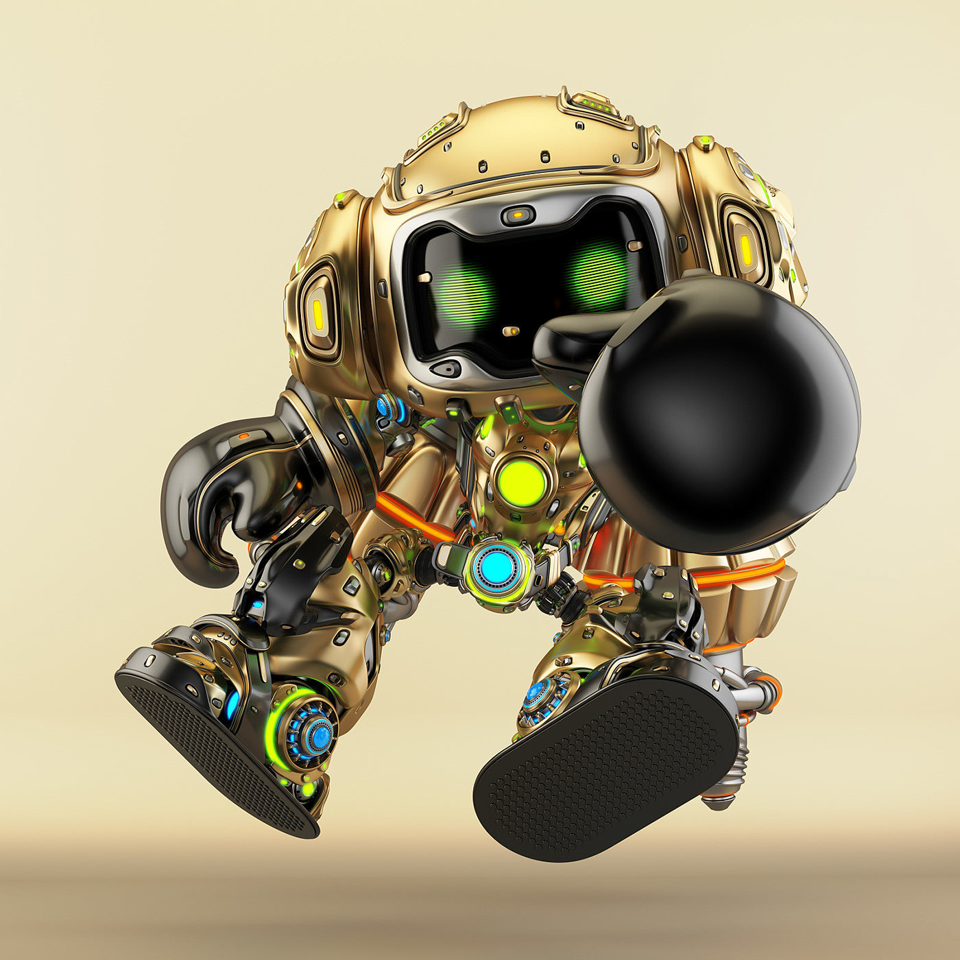BOXER，Character design，robot，graphic design ，