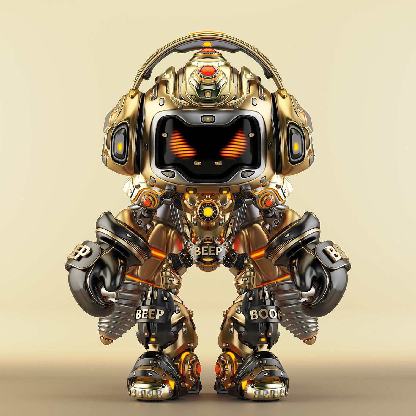 BOXER，Character design，robot，graphic design ，