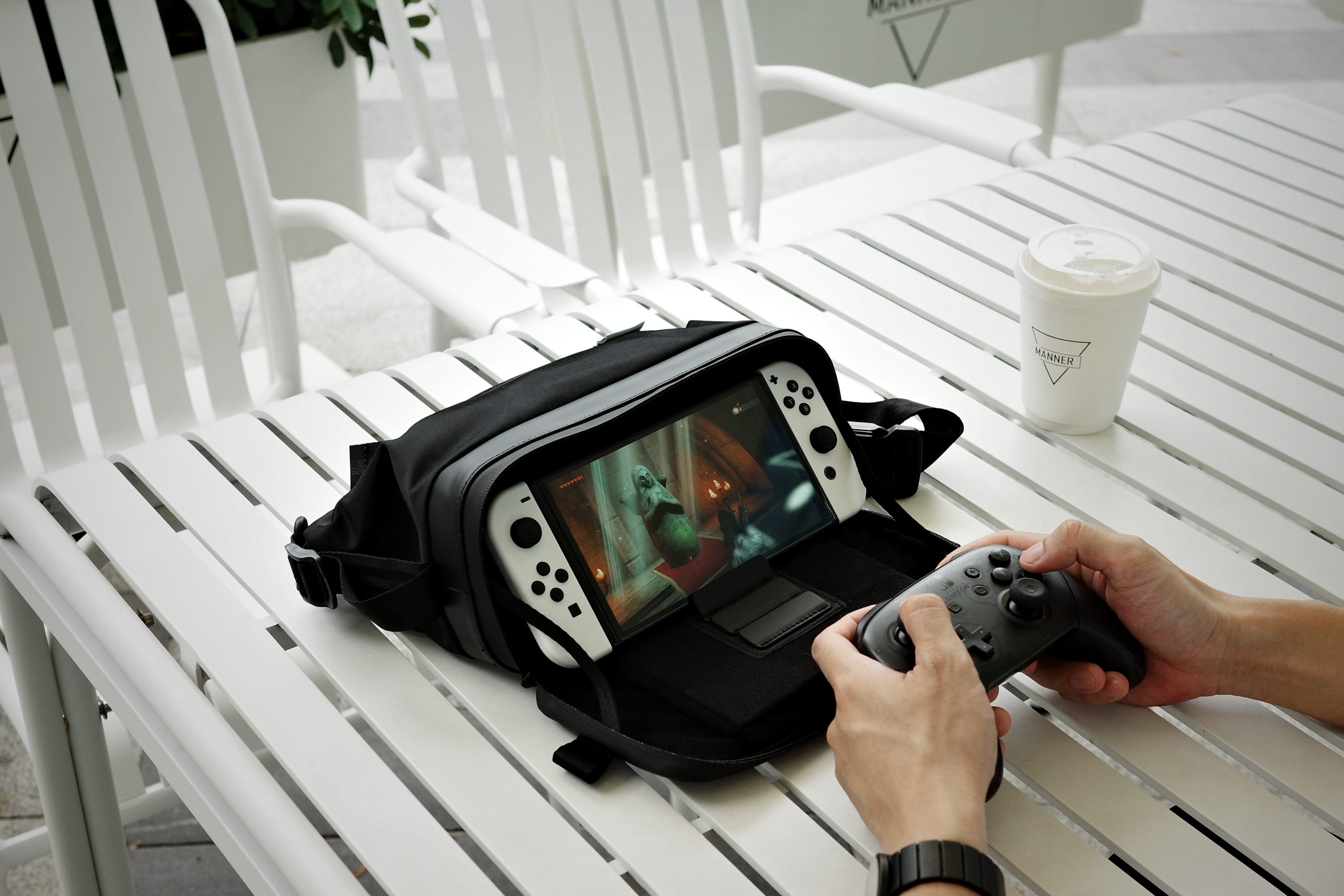 Nintendo，switch，recreational machines，The single shoulder bag，Inclined shoulder bag，Storage bag，Zelda，Green，