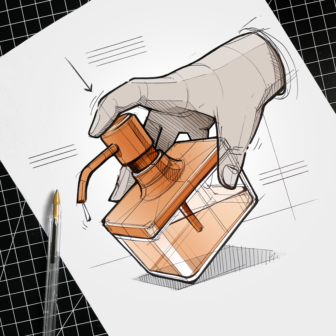 industrial design，Hand drawn，sketch，product design，