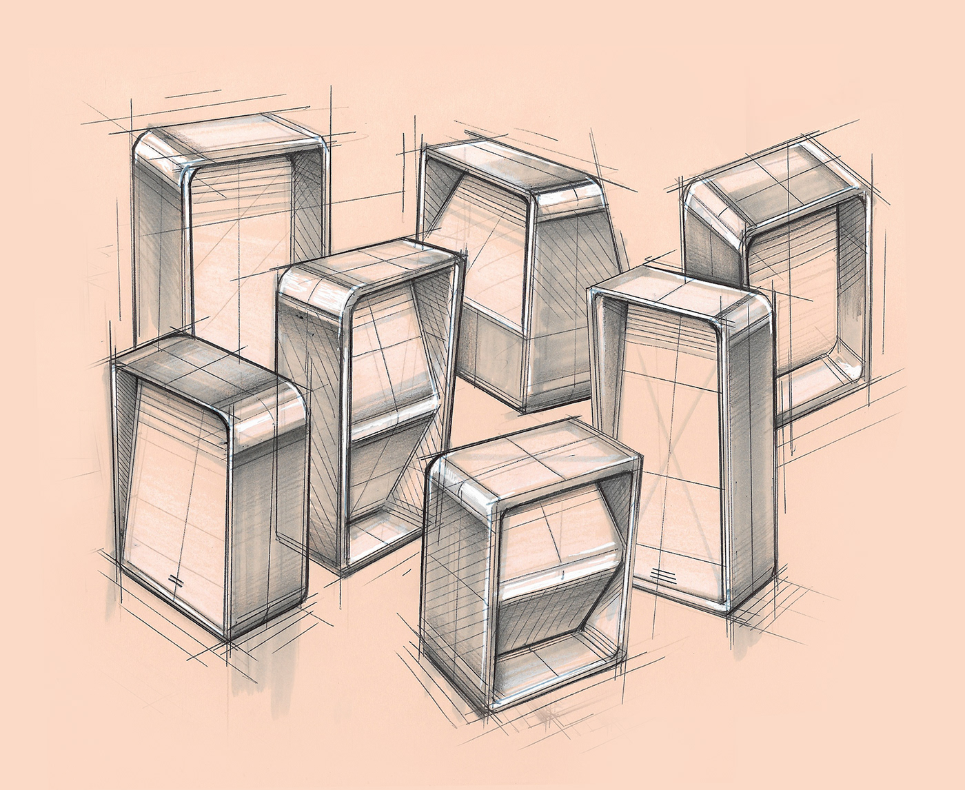 industrial design，Hand drawn，sketch，product design，