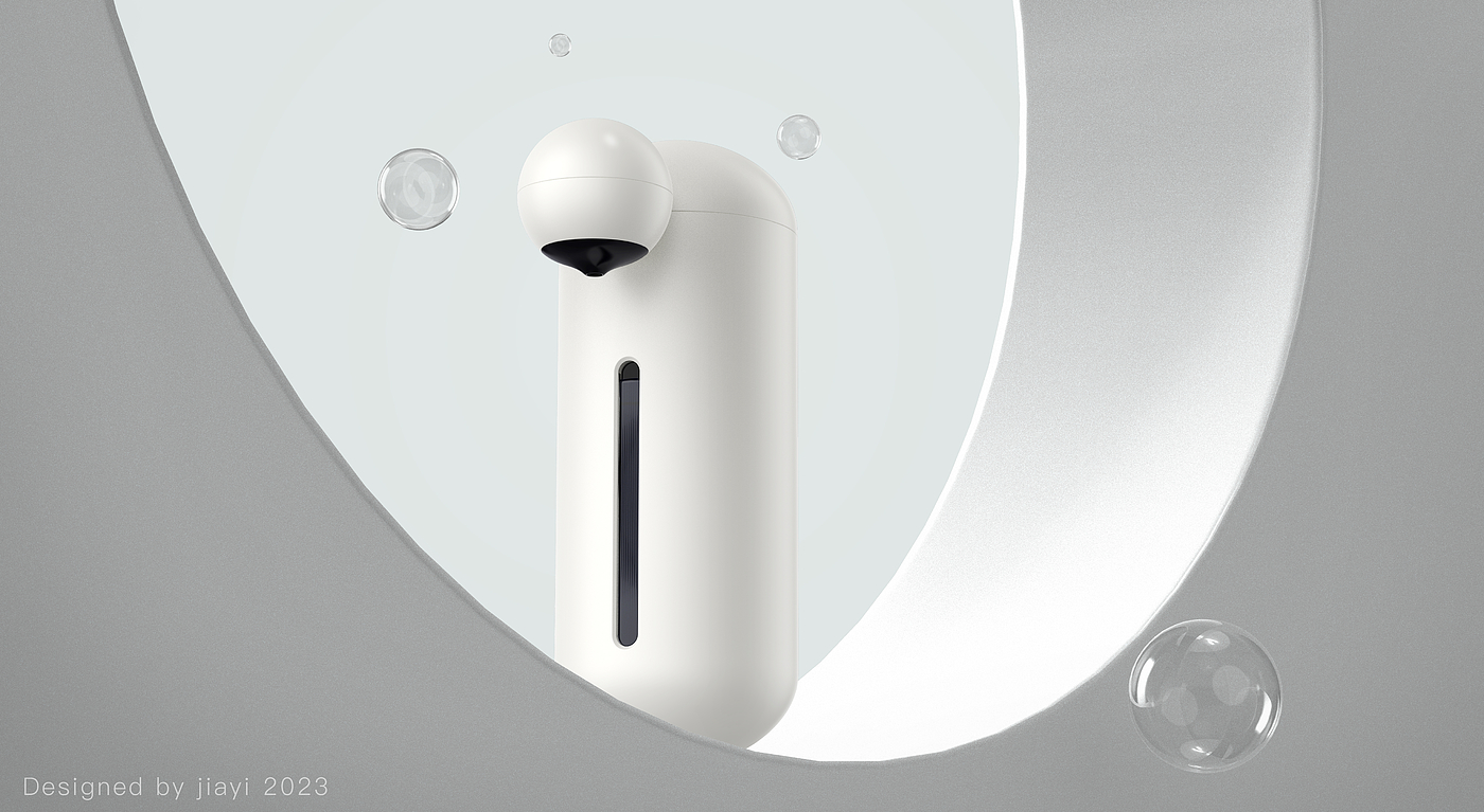 Wall-mounted soap dispenser，Foam washing mobile phone，Shenzhen industrial design company，Product appearance design，ID design，Product structure design，