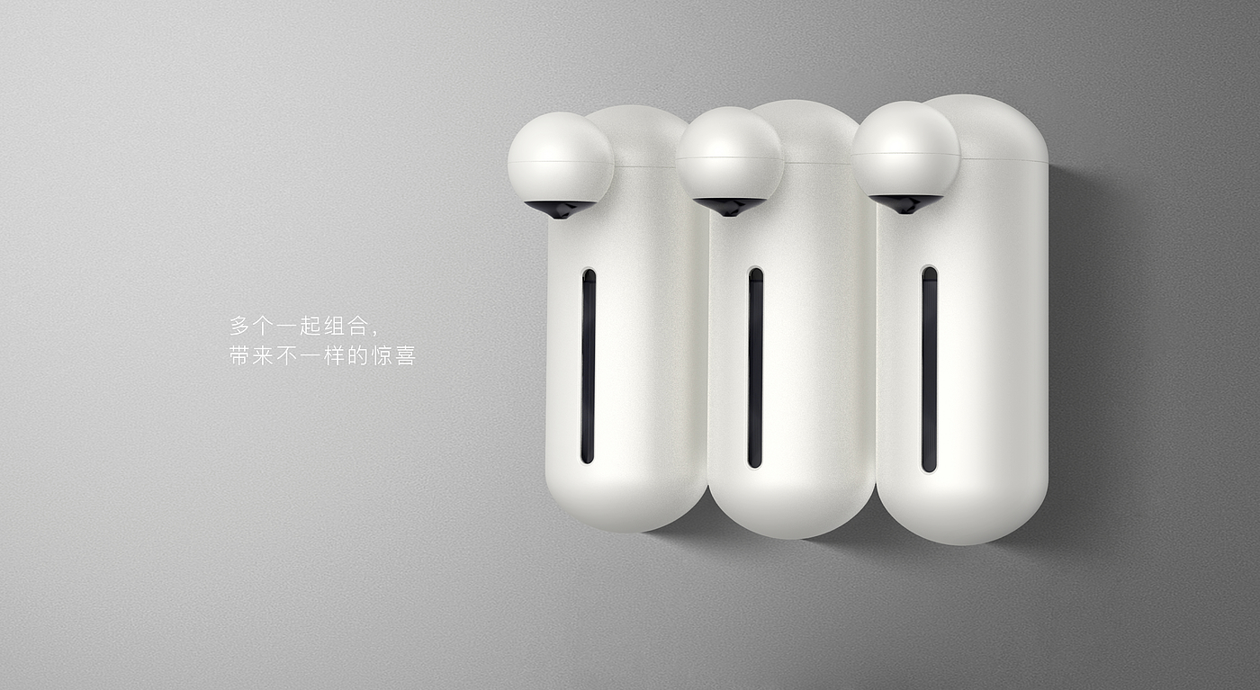 Wall-mounted soap dispenser，Foam washing mobile phone，Shenzhen industrial design company，Product appearance design，ID design，Product structure design，