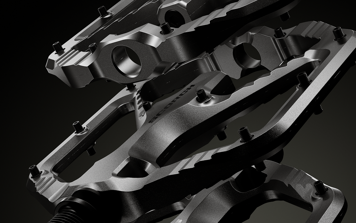 3D modeling，Bicycle accessories，pedal，spare parts，