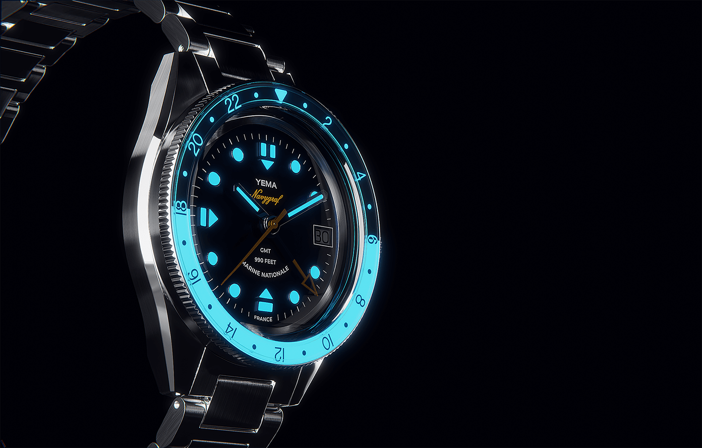 Wrist watch，YEMA，Navygraf，cgi，